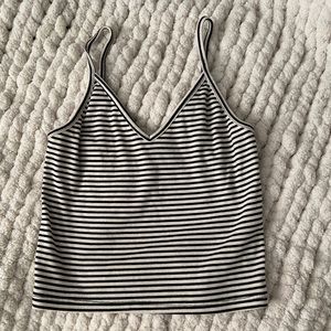 Black and White striped tank top